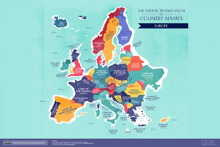 The Literal Translation Of Country Names Vivid Maps