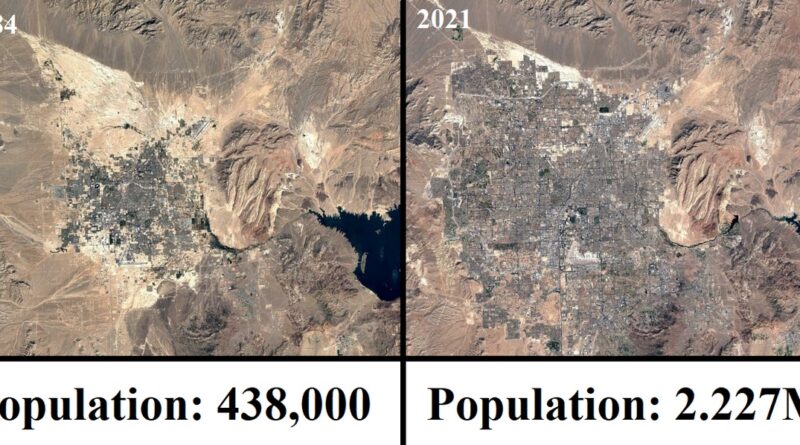 Growth of Las Vegas mapped