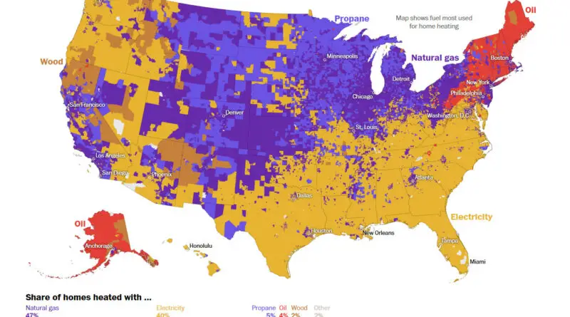 Home heating in America mapped