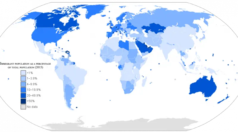 Countries by immigrant population