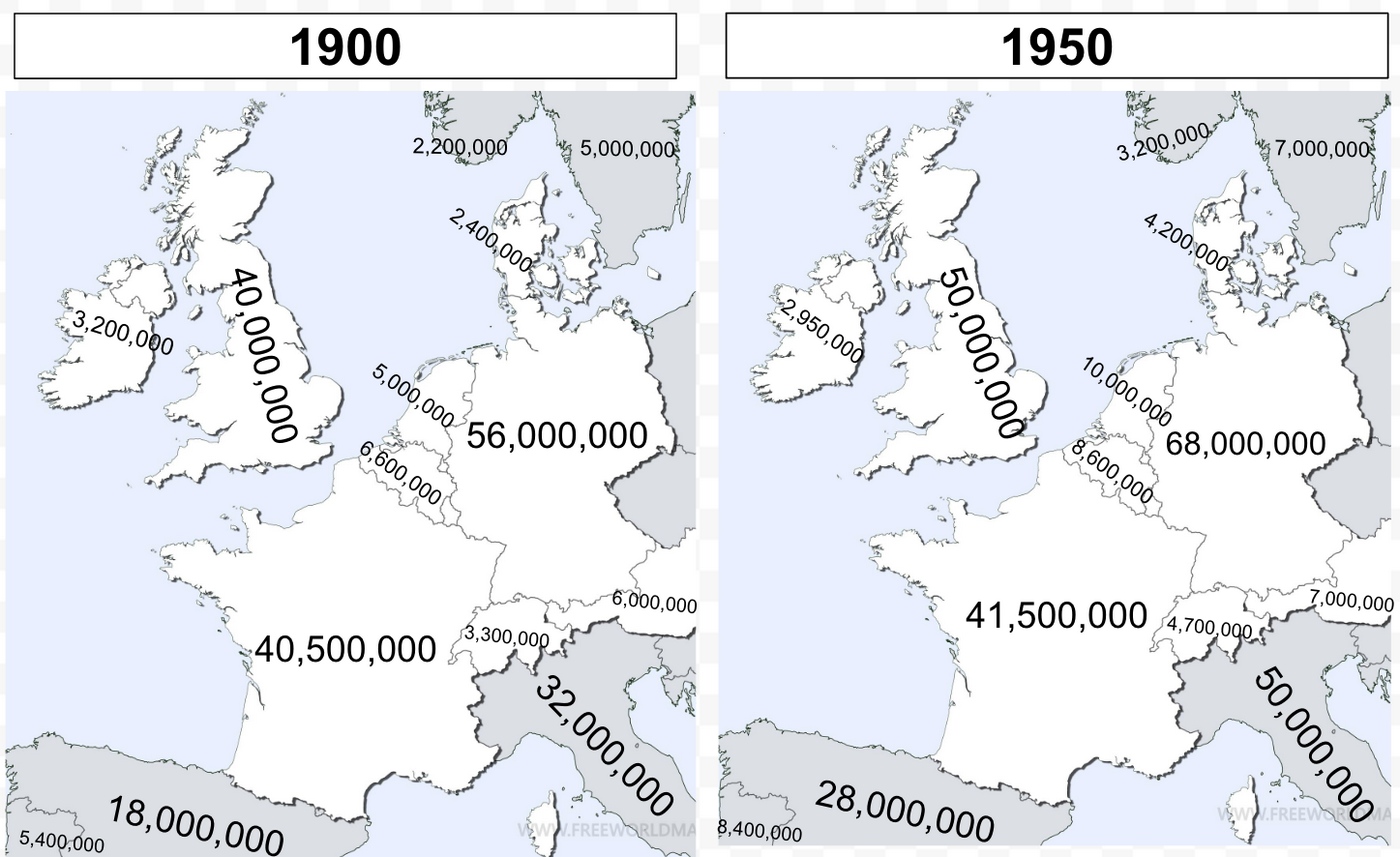 Europe's population changes mapped