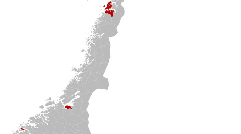 50% of Norway lives in the red area