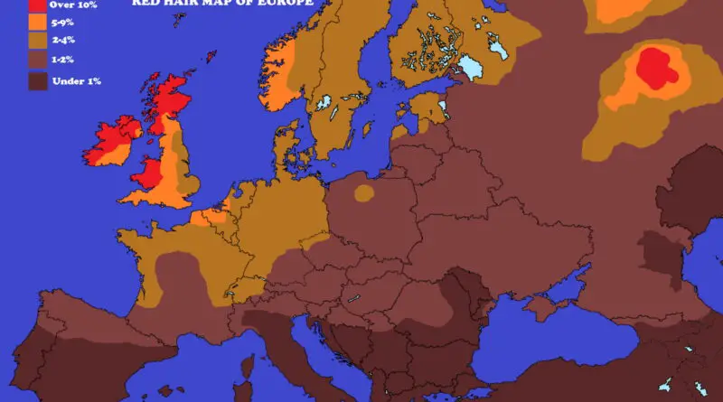 Red hair in Europe