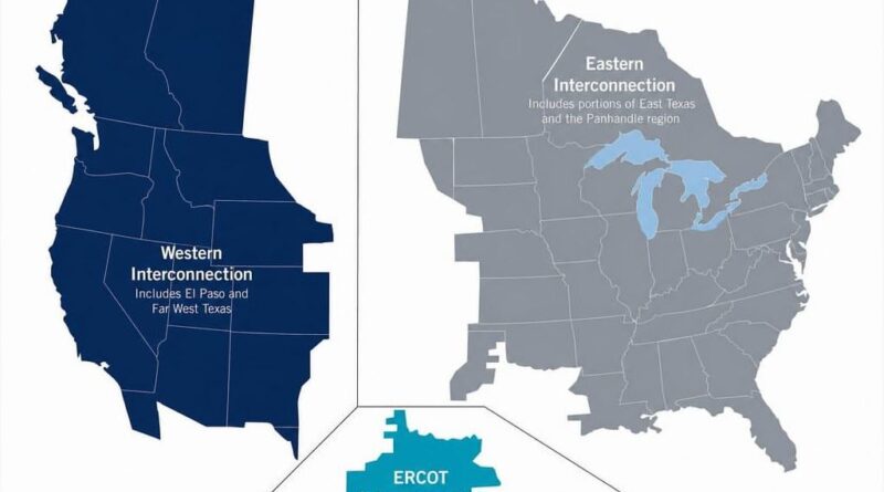 The three power grids it the United States mapped