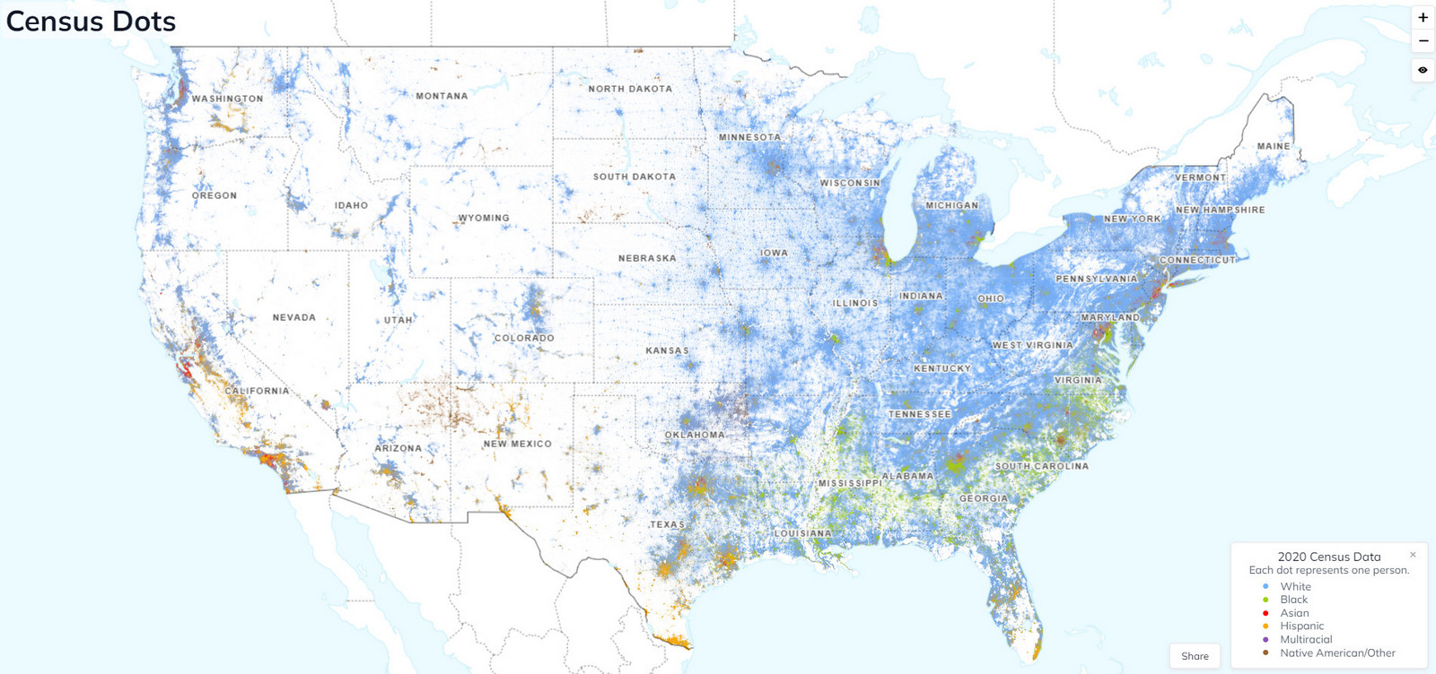 The U.S. census dot map