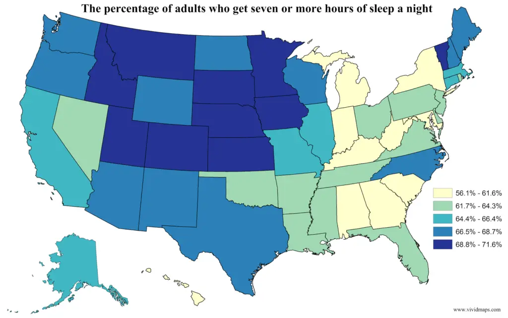 Map of the United States: Sleep Patterns