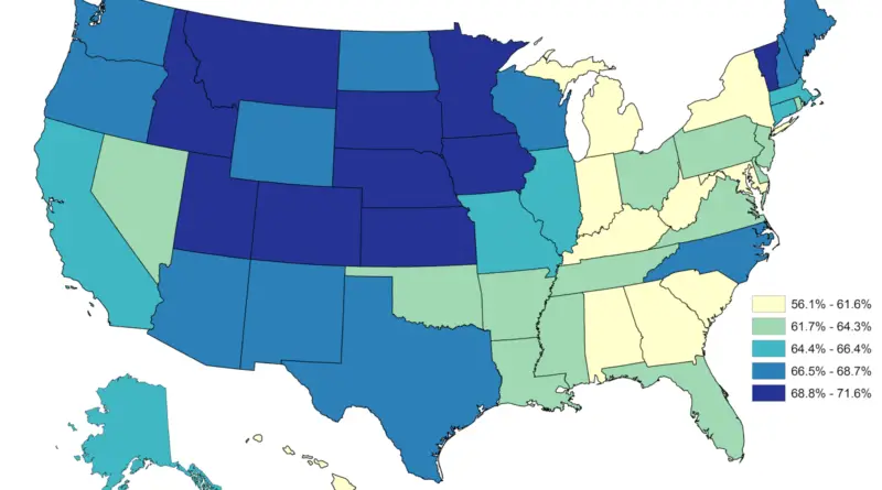 Map of the United States: Sleep Patterns