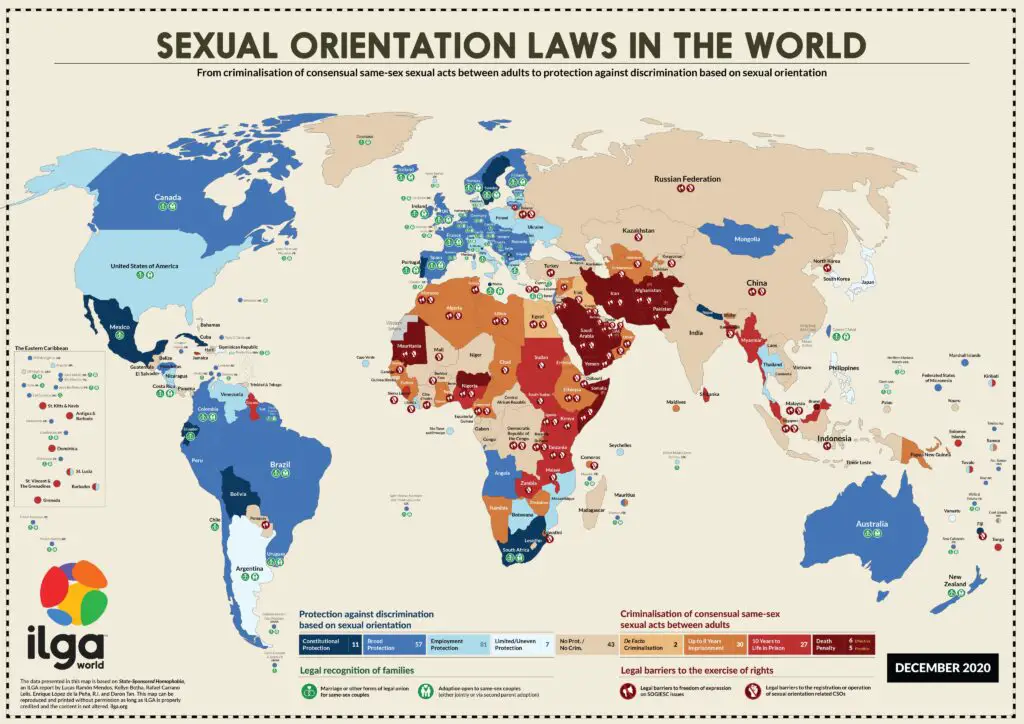 World map of Sexual Orientation Laws