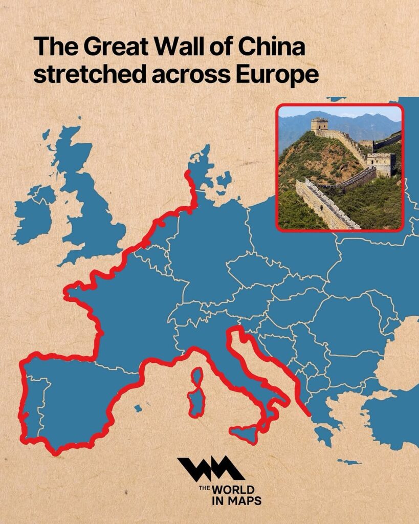 The Great Wall of China vs. Europe
