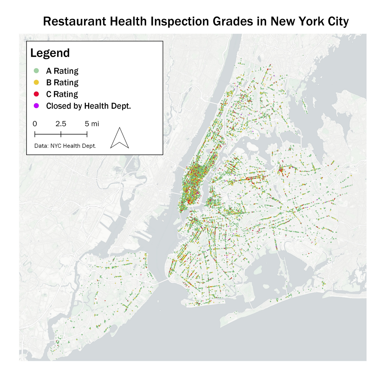 New York City Restaurant Inspections Vivid Maps