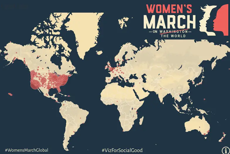 Women's march around the world 