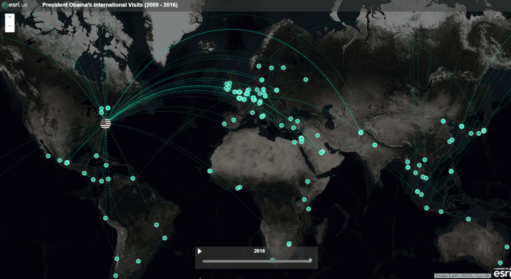 President Barack Obama's International Visits (2009-2016) - Vivid Maps