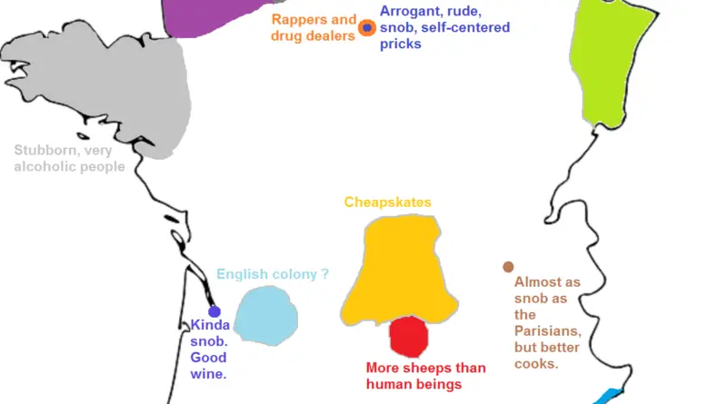 Regional stereotypes in France mapped