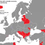 Countries with a smaller economy than Luxembourg Countries with a smaller economy than Luxembourg