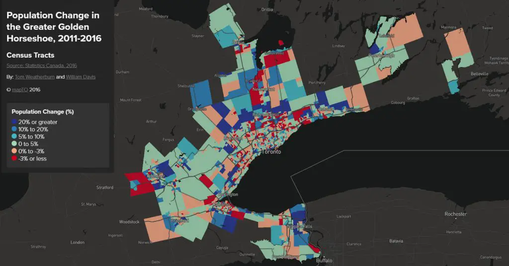 Mapping Canada's Population (2011 - 2016)