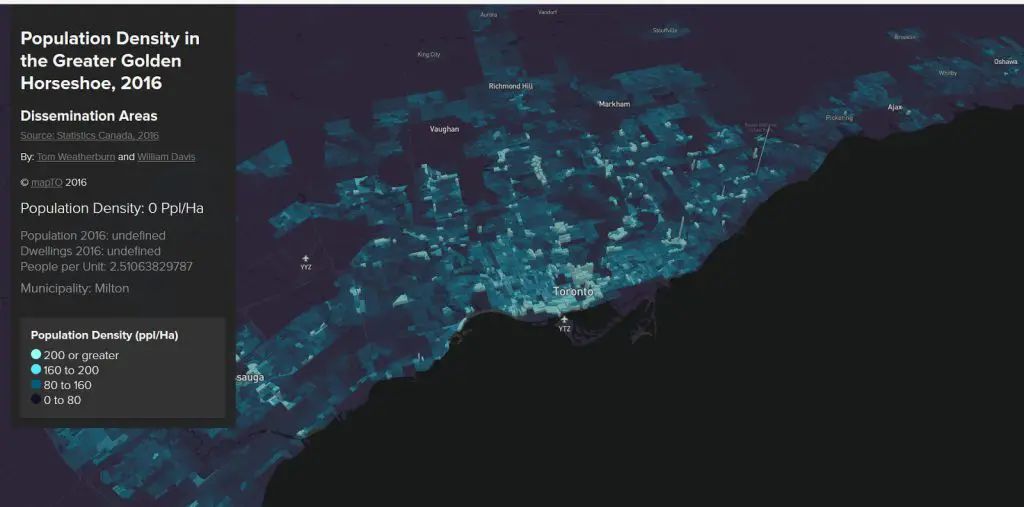 Toronto Population Density Map