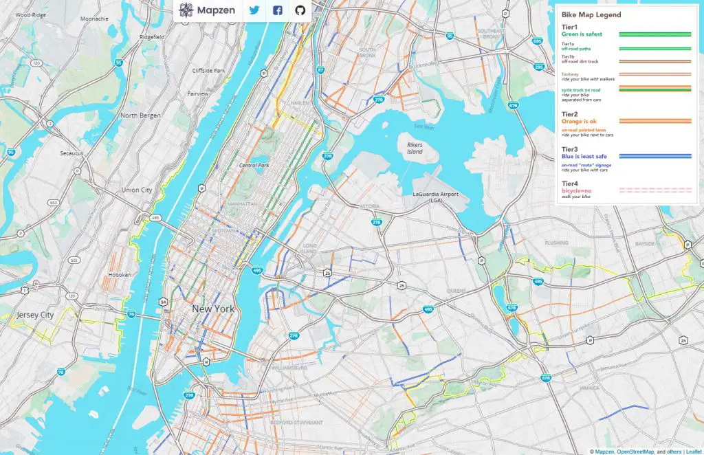 Mapzen's new bike map