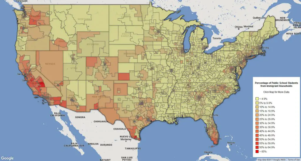 Percentage of Public School Students from Immigrant Households