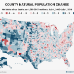 The U.S. counties where there are more deaths than births