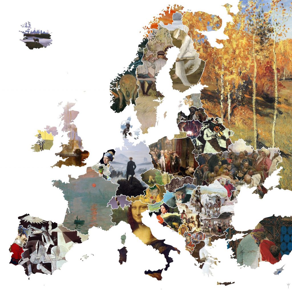 Famous artwork in Europe - Vivid Maps