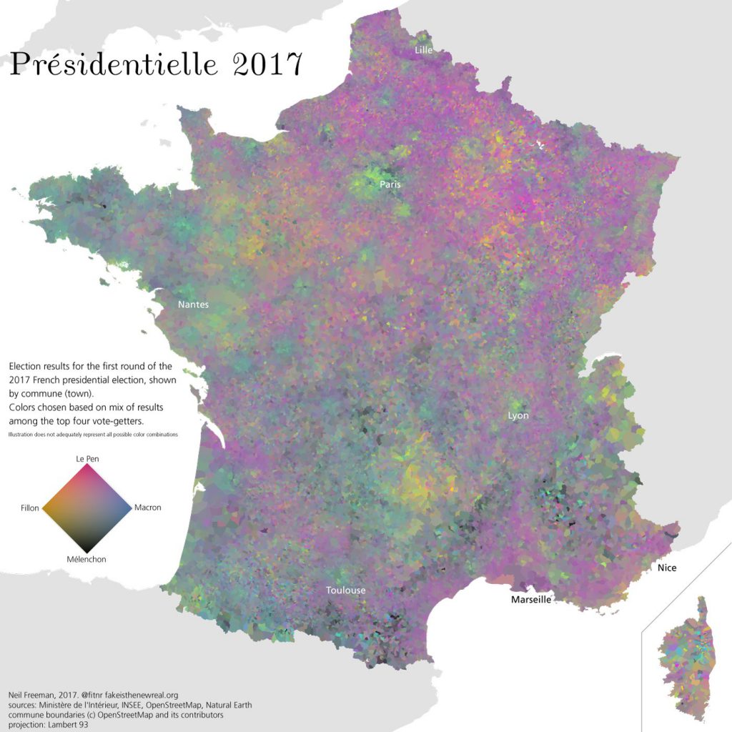 The First Round Of The French Presidential Election With A Continuous   France Election 2017 1024x1024 