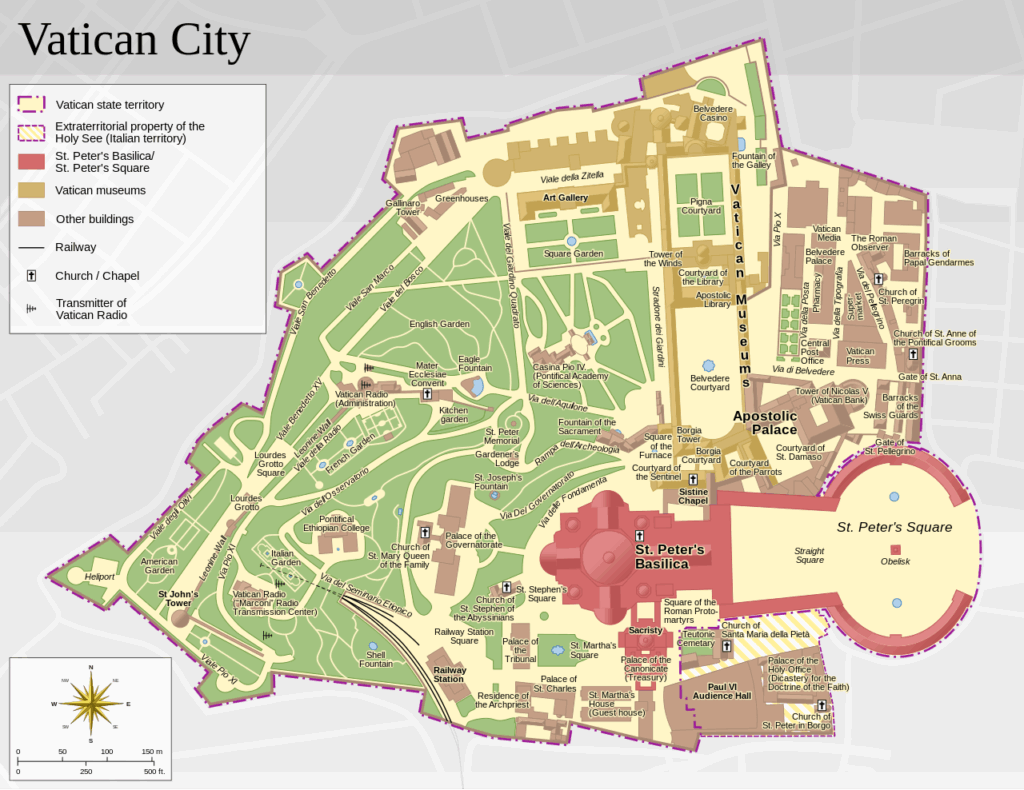 Detailed Vatican City Map