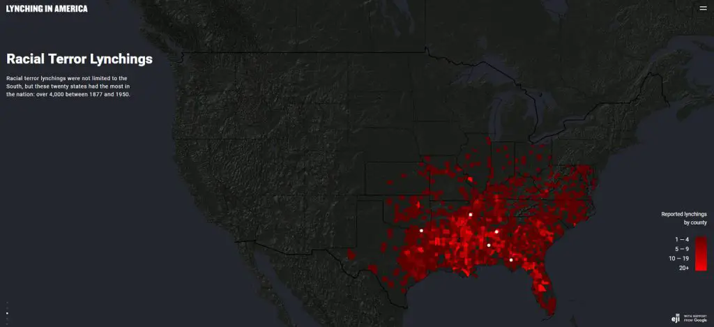 Lynching in America Mapped - Vivid Maps