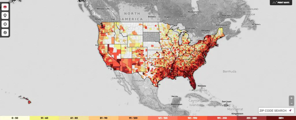 Rates of Persons Living with Diagnosed HIV - Vivid Maps