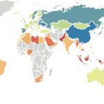 Average daily steps by country