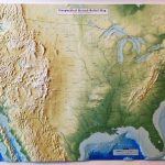 Raised relief map of the United States