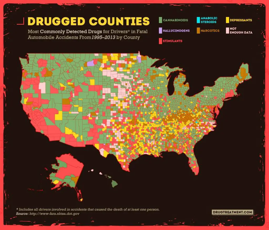 Drugged U.S. counties