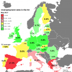 Unemployment rates in EU (May 2017)