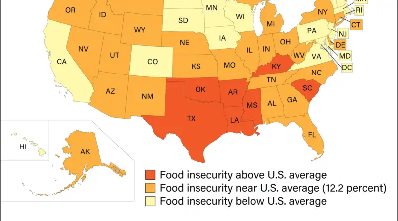 United States Map: Food insecurity