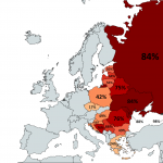 Percentage of Millennials in Eastern Europe Who Say Homosexuality Should Not Be Accepted By Society