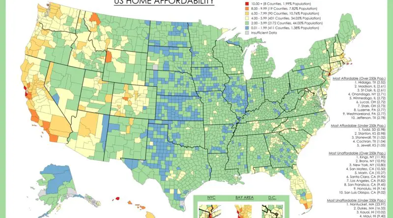 Home Affordability in the United States mapped