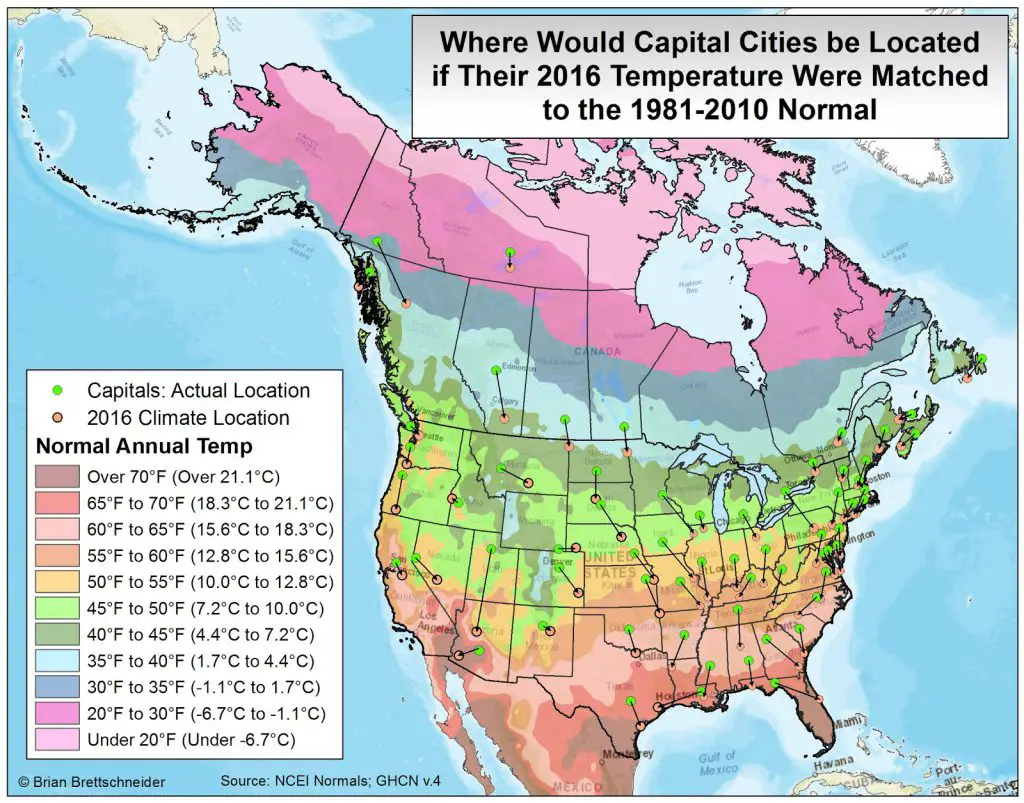 Where would capital cities be located if their 2016 ...