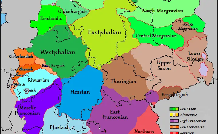 German dialects mapped