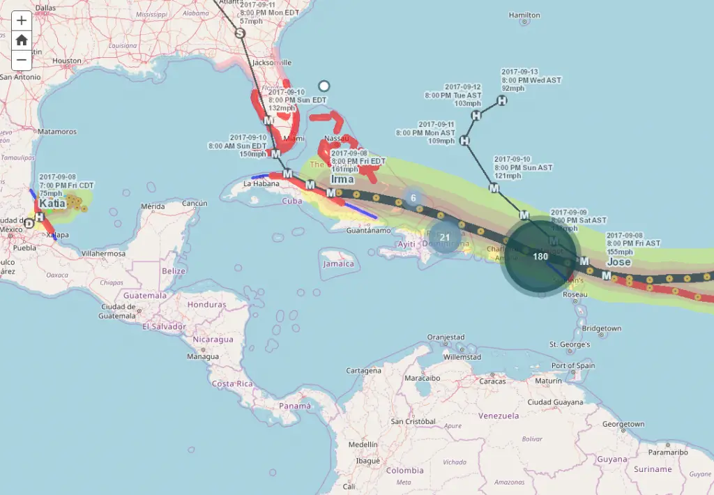 Mapping Pictures of Hurricane Irma