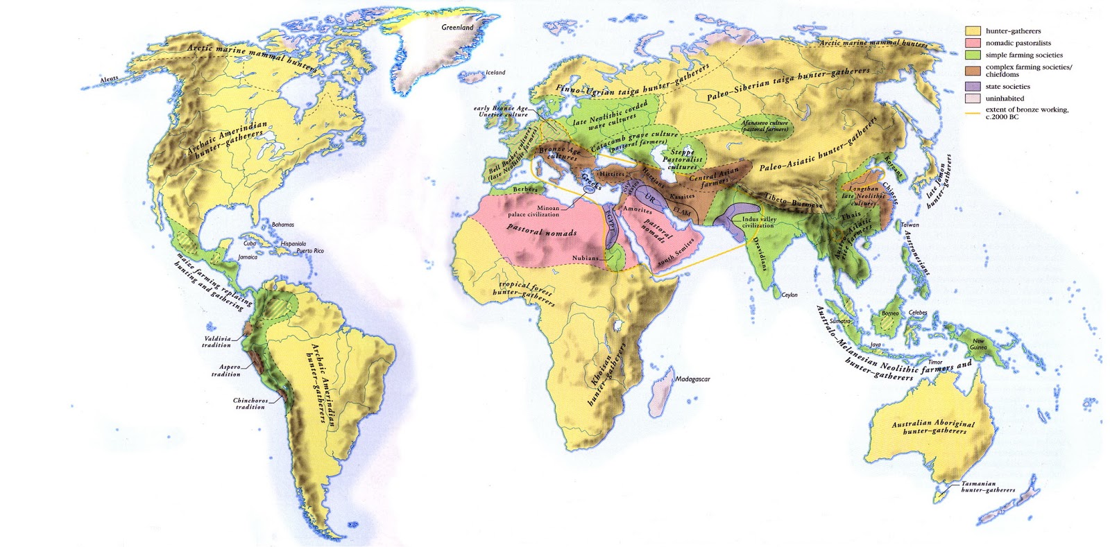 The World Map 2000 BC Vivid Maps