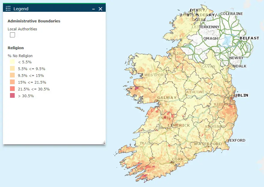 No religion in Ireland