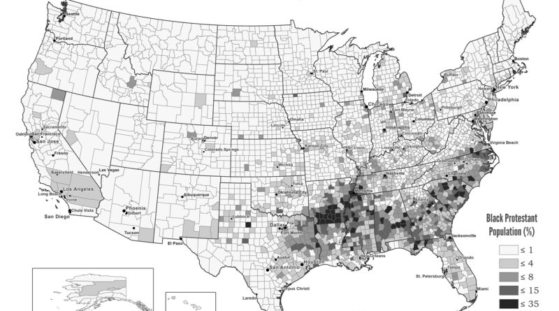 Where Black Protestant Adherence Was Strongest