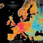 Human Development Index in Europe mapped