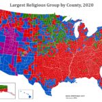 Largest religions by U.S. county mapped