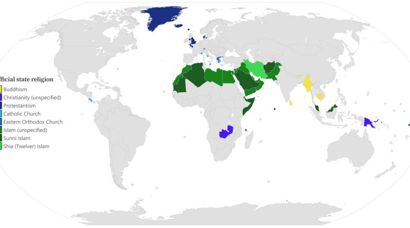 Mapped: Countries that have an official state religion
