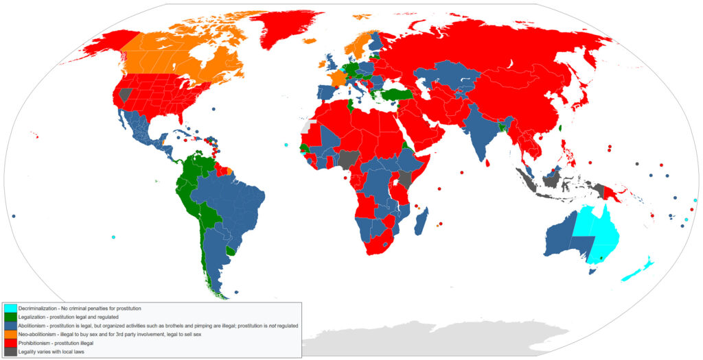 Prostitution laws worldwide