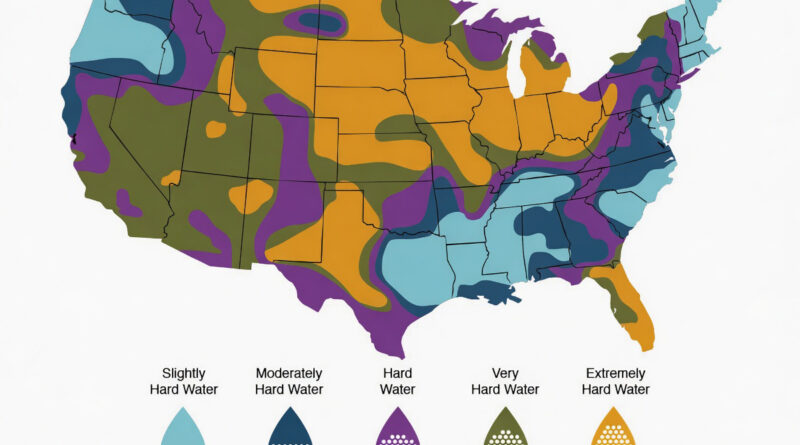 Water hardness in the United States mapped