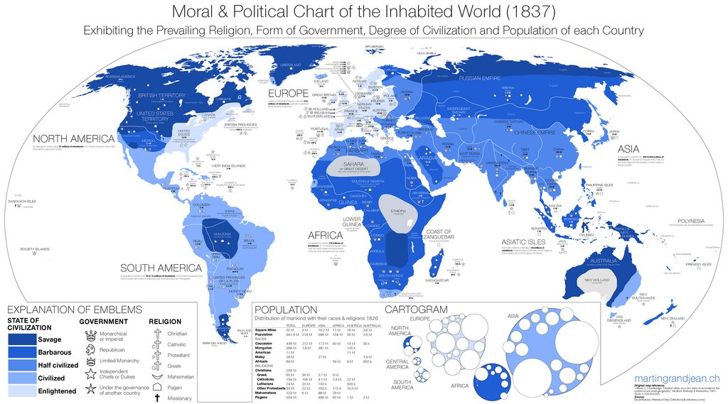 Moral and Politica Map of the World.
