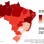 Homicide rate in Brazil by subdivision