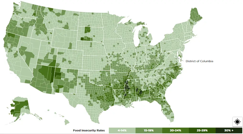 Food Insecurity In The United States Vivid Maps