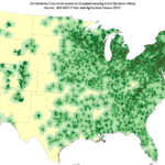 Christmas tree farm in America mapped